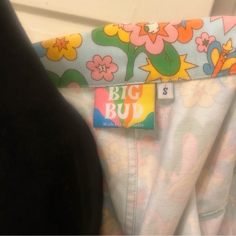 BIG BUD PRESS Floral Button-Up Jacket 70s Brady Bunch Good Times Streetwear - Picture 4 of 8